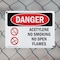 Signmission Acetylene No Smoking No Open Flames Danger Sign, Plastic, 10in W x 7in L, 2PK OS-2PACK-DS-P-710-L-1016 - alternate 8